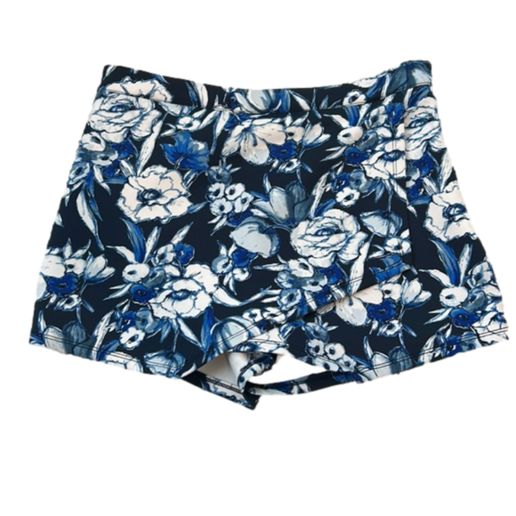Abercrombie & Fitch Pants - ABERCROMBIE & Fitch Blue Floral Skort, Large